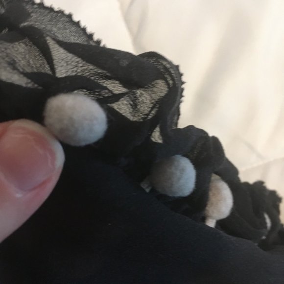 kate spade black white detail top blouse small - Picture 4 of 6